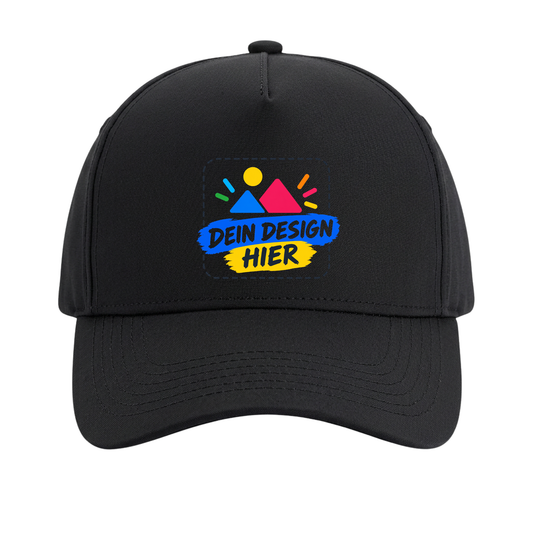 Unisex 5 Panel Cap Schwarz
