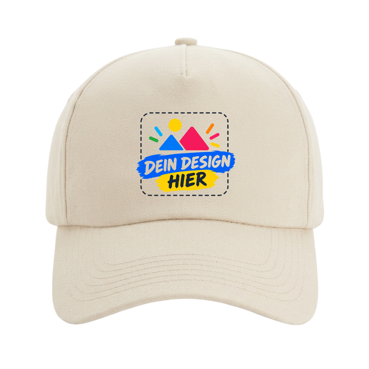 Unisex 5 Panel Cap Sand