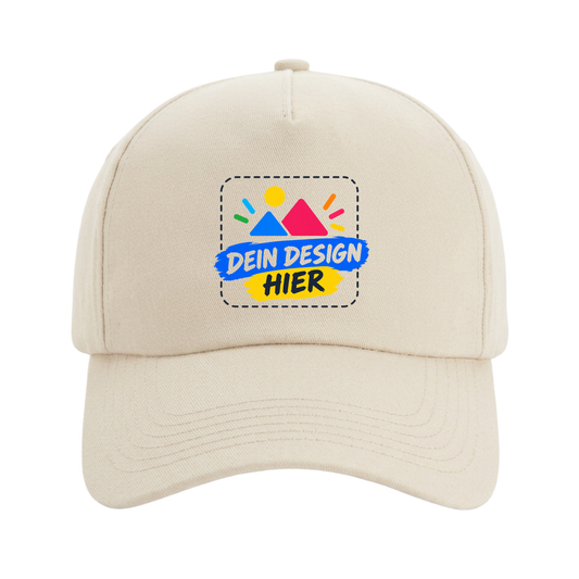 Unisex 5 Panel Cap Sand