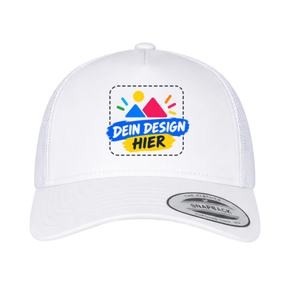 Unisex Retro Trucker Cap White