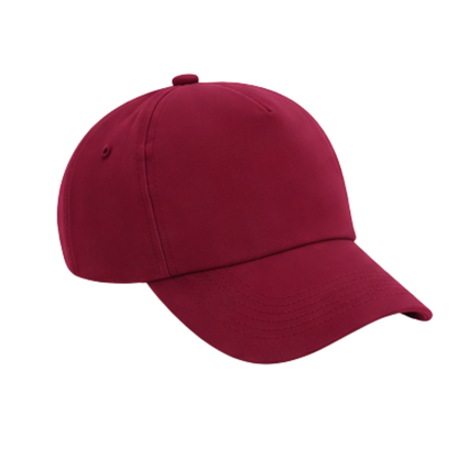 Unisex 5 Panel Cap Burgundy